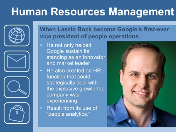 Laszlo Bock bemutatkozó oldala egy Google prezentációs anyagban
