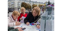 A valósággal köszönőviszonyban sem lévő részvételi adatokat közölnek az oroszok a „népszavazásokról”  