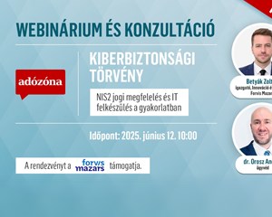 Kiberbiztonsági törvény – NIS2 jogi megfelelés és IT felkészülés a gyakorlatban – webinárium