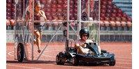 Elkészült a high-tech légpajzs, légellenállás nélkül futhatnak mögötte a sportolók