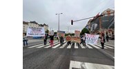  Így tüntettek a Széll Kálmán téri zebrán a tanárokért – fotó  