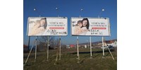  Kormányzati plakátra firkált két civil Pécsen, bevitték őket a rendőrségre  