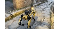  A nagyobb biztonság érdekében Pompejiben is bevetik a robotkutyát  