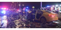  Videón, ahogyan óriási sebességgel száguld az Árpád hídi balesetet okozó autó a forgalommal szemben  