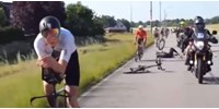  Halálos baleset történt a triatlon Ironman Eb-n, egy versenyző összeütközött egy kísérő motorossal – videó  