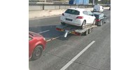 Hihetetlen vontatást vettek videóra egy magyar autópályán