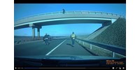  Videón, ahogy két rendőr megakadályoz egy férfit, aki le akart ugrani az M30-as autópálya felüljárójáról   