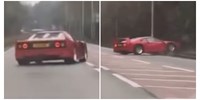 Kis gázt adott a sofőr és máris villanyoszlopnak csapta a Ferrari F40-est – videó