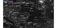  Éjjelente szinte teljes sötétség van Ukrajnában a NASA műholdfelvételei alapján  