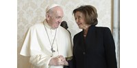  Ferenc pápa Nancy Pelosival, az amerikai képviselőház elnökével találkozott  
