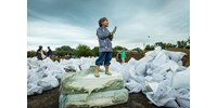  Késő estig pakolták a homokzsákokat Vácon - a HVG fotóriporterének képei  