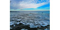  Bár az ország nagy részén tavaszias az időjárás, a Tisza-tó jégtáblái csak most kezdenek elolvadni  
