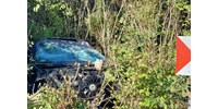  Felborult egy autó az M9-esen, a sofőr nem élte túl a balesetet  