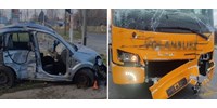 Végigbulizta az éjszakát a sofőr, aki elaludt a volánnál és fékezés nélkül ütközött egy busszal – videó