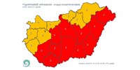 Tizenkét megyében vörös veszélyjelzés van érvényben a forróság miatt