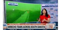  Zöld színűvé változott az égbolt Dél-Dakotában, óriási jégeső jött utána  